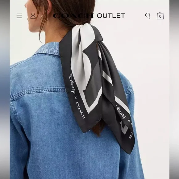 Disney X Coach Mickey Mouse Silk Bandana - Picture 2 of 4